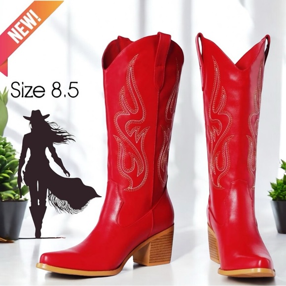 Shoes - NWT Scarlet Red Western Boots